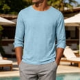 thumbnail image 2 of zbxnLI Mens Long Sleeve T Shirts Workout Athletic Loose Tee Tops Comfort Breathable Soft Fall Tshirt for Men, 2 of 7