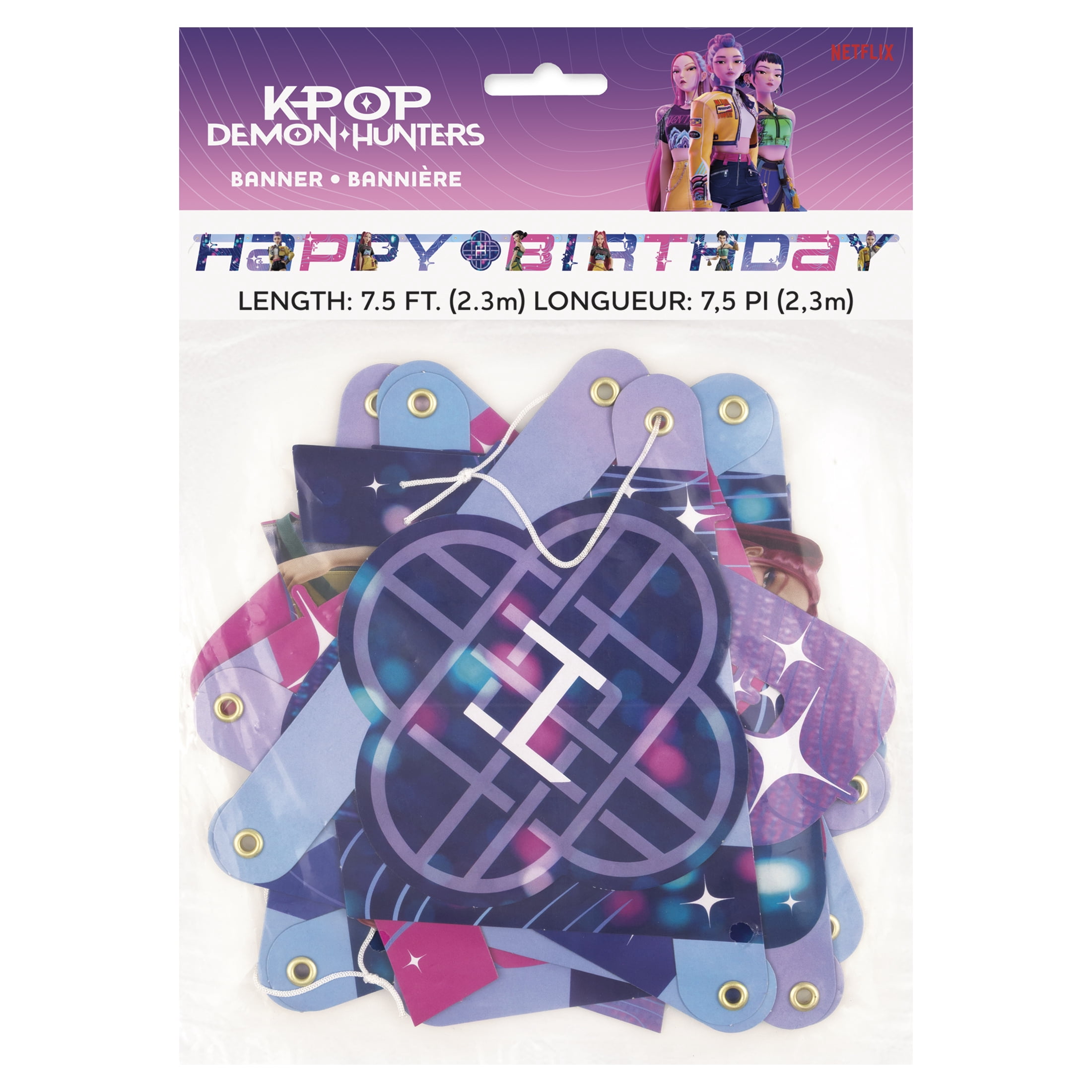 KPop Demon Hunters 1 Count Happy Birthday Jointed Banner