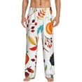 thumbnail image 2 of Kdxio Autumn Pumpkins Fall Leaves Print Men's Sleep Pajama Pant Lounge Pants with Pockets, 2 of 8