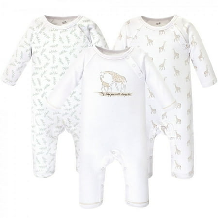 UPC: 0660168675818 | Touched by Nature Baby Organic Cotton Coveralls 3pk  Little Giraffe  18-24 Months