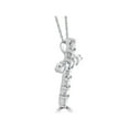 thumbnail image 2 of 3CT Diamond Cross Pendant 14K White Gold Womens Round Brilliant Cut 18" Chain, 2 of 2