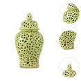thumbnail image 6 of jicheng Ceramic Ginger Jar Hollow Bedroom Luxury China Chinoiserie Design Temple Jar green, 6 of 9
