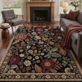 thumbnail image 2 of GENIMO 5'x7' Floral Area Rug for Living Room, Machine Washable Non Slip Low Pile Rug for Bedroom Dining Room, Rich Autumnal, 2 of 7