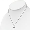 thumbnail image 3 of 925 Sterling Silver Flying Angel Cross CZ Pendant Necklace, 3 of 3