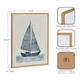 thumbnail image 6 of Kate and Laurel  Nautical Blue Sailboat Framed Wall Art by The Creative Bunch Studio, 16x20 Gold, Modern Coastal Boat Art for Wall, 6 of 7