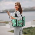 thumbnail image 5 of Travel Duffle Bag Saffron Greenery Travel Tote Bags Carry on Luggage Waterproof Weekender Bags with Top Handle Adjustable Shoulde Strap for Travel Gym, 5 of 5