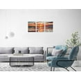 thumbnail image 4 of 3 Pcs Picture of The Beach Ocean Pictures Blue Sea Beach at Sunrise Picture Print on Canvas Beach Wall Decor Ocean Wall Art Beach Canvas Wall Art Stretched and Framed 12" x 16" x 3 Pcs, 4 of 6