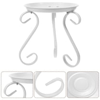 Supvox White Iron Plant Stand for Indoor Decor Sturdy Modern Style Plant Holder