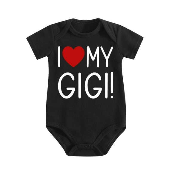 I Love My Gigi! - Funny Soon to Be Grandma - Cute Infant One-Piece Baby Bodysuit Black-style 0-3M