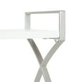 thumbnail image 6 of Kate and Laurel Arietta Modern Glam 3-Tier Wood and Metal Shelf, 18 x 7 x 28, White and Silver, 6 of 7