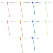 Mchoice 10 Pcs Plastic Bamboo Dragonfly Toy Hand-Push Twisty Spinning Toys Kids Party Favors