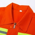 thumbnail image 5 of Penkiiy Unisex Work Suit With Long Sleeves Coat Jacket And Reflective Pants Color Blocking Set XS Orange, 5 of 6