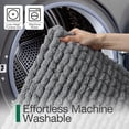 thumbnail image 4 of FRABE Luxury Bathroom Rug, Ultra Soft Quick Dry Bath Mat, Non-Slip Absorbent Thick Chenille Bath Rug, Cozy Braid Design Floor Mat for Bathtub, Sink, Laundry, Bedroom, Grey, 24"x36", 4 of 9