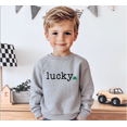 thumbnail image 3 of Bump and Beyond Designs Toddler St. Patrick's Day Shirt, Lucky Sweatshirt (Heather Grey 3T), 3 of 5