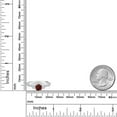 thumbnail image 6 of Gem Stone King 925 Sterling Silver Cushion Red Garnet and White Moissanite 3 Stone Engagement Ring for Women (1.13 Cttw, Gemstone January Birthstone, Available in Size 5, 6, 7, 8, 9), 6 of 6