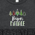 thumbnail image 4 of Inktastic Buon Natale Festive Christmas Trees Girls Baby Dress, 4 of 5