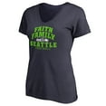 thumbnail image 2 of Women's Navy Seattle Seahawks Faith Family V-Neck T-Shirt, 2 of 3
