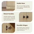 thumbnail image 5 of Buffet Cabine with 3 Door, Kitchen Storage Cabinet with Adjustable Shelf, Coffee Bar Accent Cabinets for Living Room, Entryway, Oak, 5 of 9