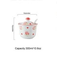 thumbnail image 3 of Hand Drawn Pattern Sugar Bowl With Lid, Ceramic Teacup Shape Sugar Pot, Coffee Accessories, Sugar Pourer, Kitchen Storage-Pink Rose-1, 3 of 7