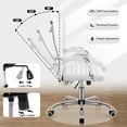 thumbnail image 2 of Homall Office PU Leather Chair with Lumbar Support and Armrest, Ergonomic Conference Chair, White, 2 of 7