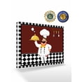 thumbnail image 2 of Red Kitchen Chef Wall Art for Living Room,Canvas Picture Wall Decor for Bathroom Bedroom,Black Plaid Gourmet Food Vintage Painting Artwork for Office Kitchen Hallway Dining Room Home Decor 16"x20", 2 of 8