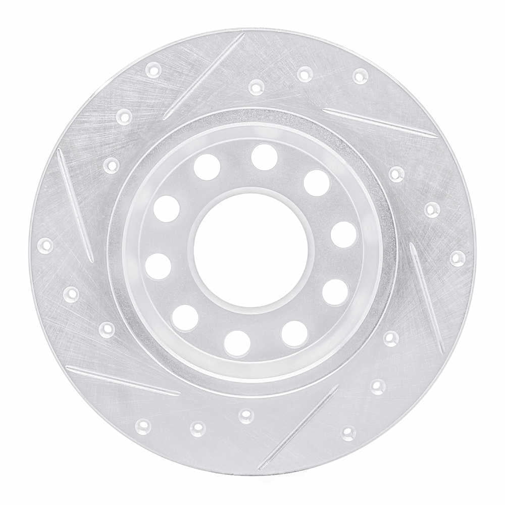 Dynamic Friction Company 631-73045R DFC Brake Rotor - Drilled And Slotted - Silver