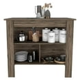 thumbnail image 4 of TUHOME Cala Kitchen Island Engineered Wood Kitchen Islands in  Brown, 4 of 7