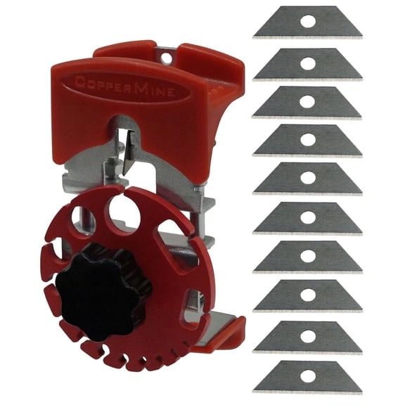 CopperMine Manual Copper Wire Stripping Machine – Handheld Scrap Wire Stripper Tool, Portable Cable Stripper, 10 Blades Included, for Scrap Copper Recycling