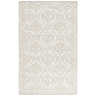 SAFAVIEH Blossom Donella Floral Area Rug, Light Gray/Ivory, 4' x 6'