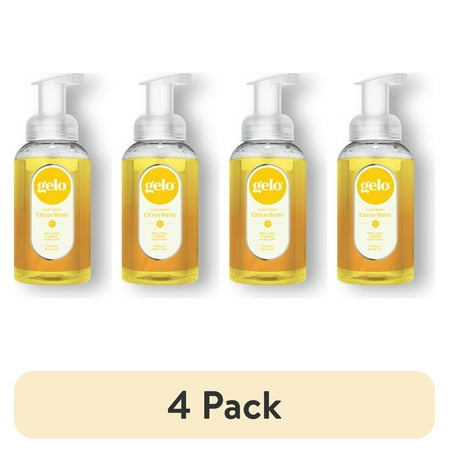 (4 pack) Gelo Foaming Hand Soap, Citrus Burst, 10 Fl Oz