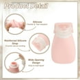 thumbnail image 3 of 2 Pcs 3 oz Silicone Squeeze Bottle, Refillable Travel Bottles Leak Proof Containers for Toiletries, Dark Green, 3 of 7