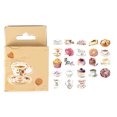 thumbnail image 1 of 46 pegatinas decorativas reutilizables para álbumes de recortes, juego de pegatinas de postre retro para diario, sobre, cuaderno, 1 of 5