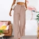 thumbnail image 5 of Pantalones De Pierna Ancha Pantalones de pierna ancha para mujer Moda Sólido Elegante Casual Lady Trajes Pantalones (Rosa M) Cgtredaw Para estrenar, 5 of 6