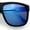 Matte Black - Blue Mirror, variant on Classic Kush Mens Fancy Sport Horn Rim Plastic Manly Sunglasses Matte Black - Black