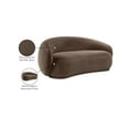 thumbnail image 2 of Meridian Furniture Emery Brown Velvet Loveseat, 2 of 8