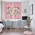 thumbnail image 4 of Pink Orchid Flowers Kitchen Curtains Window Panels, Vintage Floral Leaves Plants Spring Insulated Window Treatment Curtain, Grommet Curtains for Bedroom/Living Room/Bathroom, 2 Piece 52"Wx72"L, 4 of 8