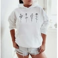 thumbnail image 3 of FLOWER Graphic Unisex Fleece Hooded Sweatshirt, 3 of 9