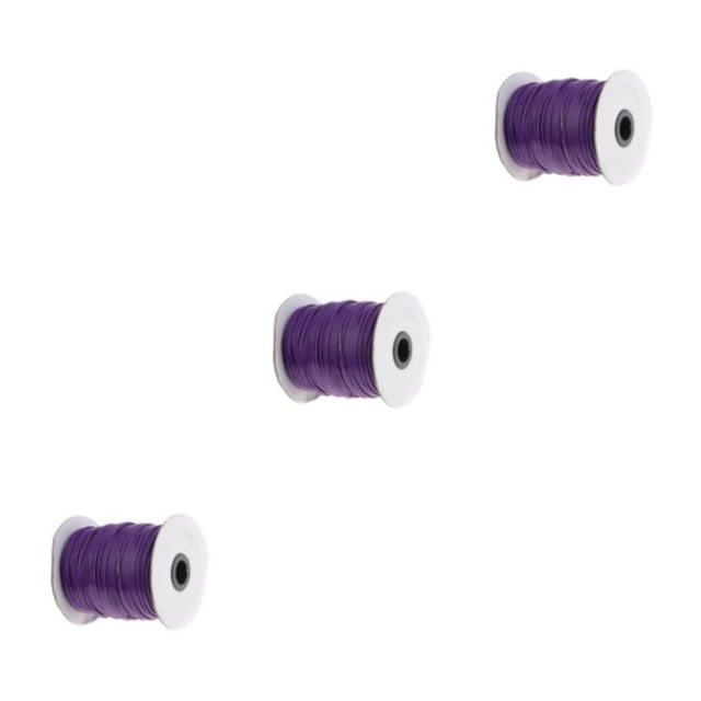 Transemion 80 Meters 2mm Waxed Cord Beading DIY Jewelry Making Thread Strong and Durable Violet 3Set