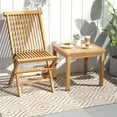 thumbnail image 4 of Gymax Table d'Appoint Carré d'Extérieur en Bois de Teck Table Basse pour Porche, Terrasse, Jardin, Patio, 4 of 9