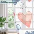 thumbnail image 4 of Yayeee Window Curtains Light Filtering 63"x42" Grommet Panel Pair Home Living Room Decor, Heart Cloud Pattern, 4 of 7