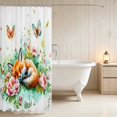 thumbnail image 3 of Erosebridal Fox Shower Curtain 72Wx78L for Girls, Peony Garden Waterproof Bath Curtain, 3 of 5