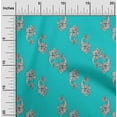 thumbnail image 2 of oneOone Rayon Turquoise Blue Fabric Block Sewing Material Print Fabric By The Yard 56 Inch Wide-8S, 2 of 8