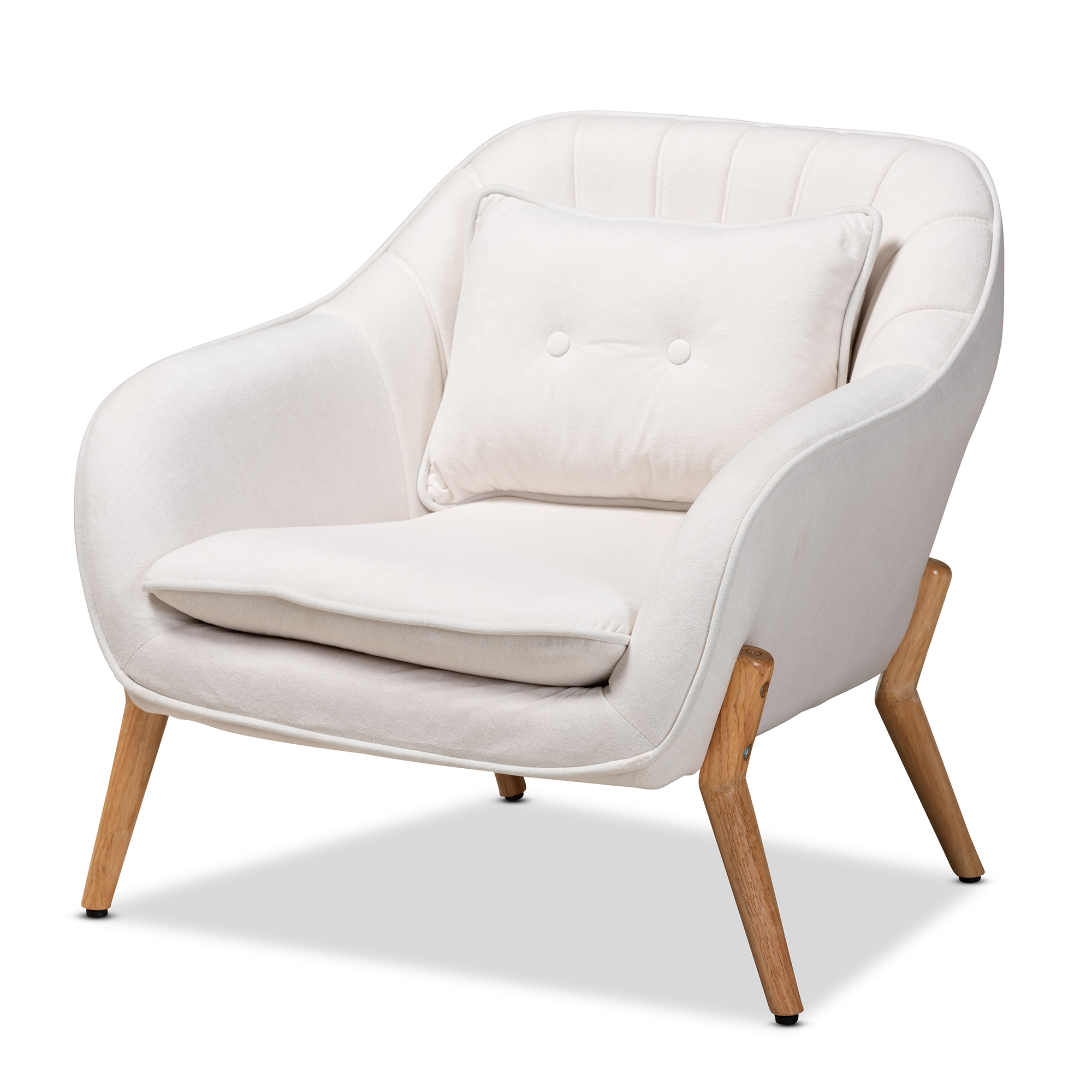 Baxton Studio Valentina Club Chair Beige Walmart