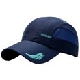 thumbnail image 2 of YAOBAMM Extended Brim Hat Summer Geometric Letter Print Extended Brim Adjustable Baseball Hat Men Women Sports Running Sunscreen Visor Mesh Patchwork Hat, 2 of 7