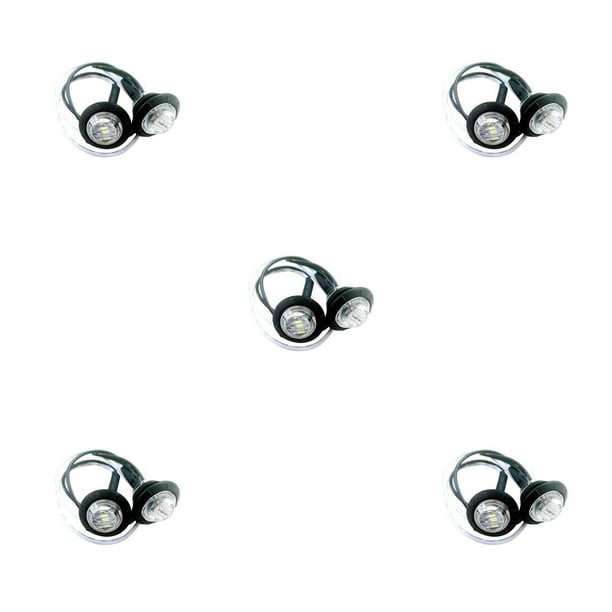 Kenally Luces LED para remolque de 4 piezas, ojales de goma de 3/4 pulgadas, luz lateral de camión profesional duradera sólida para camión, barco, Type2 NO2 Kenally CBP211316