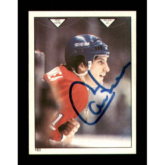 Guy Carbonneau Autographed 1983-84 O-Pee-Chee Stickers Card #180 Montreal Canadiens SKU #251535