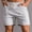 Gray, variant on Bzhegqhd Men's Three-point Cotton Casual Athletic Shorts, Solid Color Mid-Rise Drawstring Waist with Pockets, Quick-Dry Gym Running Summer Shorts