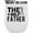 White, variant on The Golf Father Pun with a Swinging Golf Player, Golfing or Golfer Themed Merch Gift, White 12oz Insulated Wine Tumbler