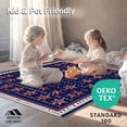 thumbnail image 4 of ODIKA 4'x6' Machine Washable Non-Slip Area Rug, Warm Friendly Rustic Vibe High Traffic Rug, Blue, 34723, 4 of 5