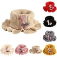 thumbnail image 2 of Kids Knitted Scarf Windproof Cartoon Warm Winter Circle Scarf Winter Neck Gaiter, 2 of 10